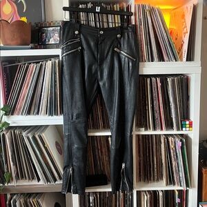 COACH Lamb leather pants black size 10 Coach 1941 Collection